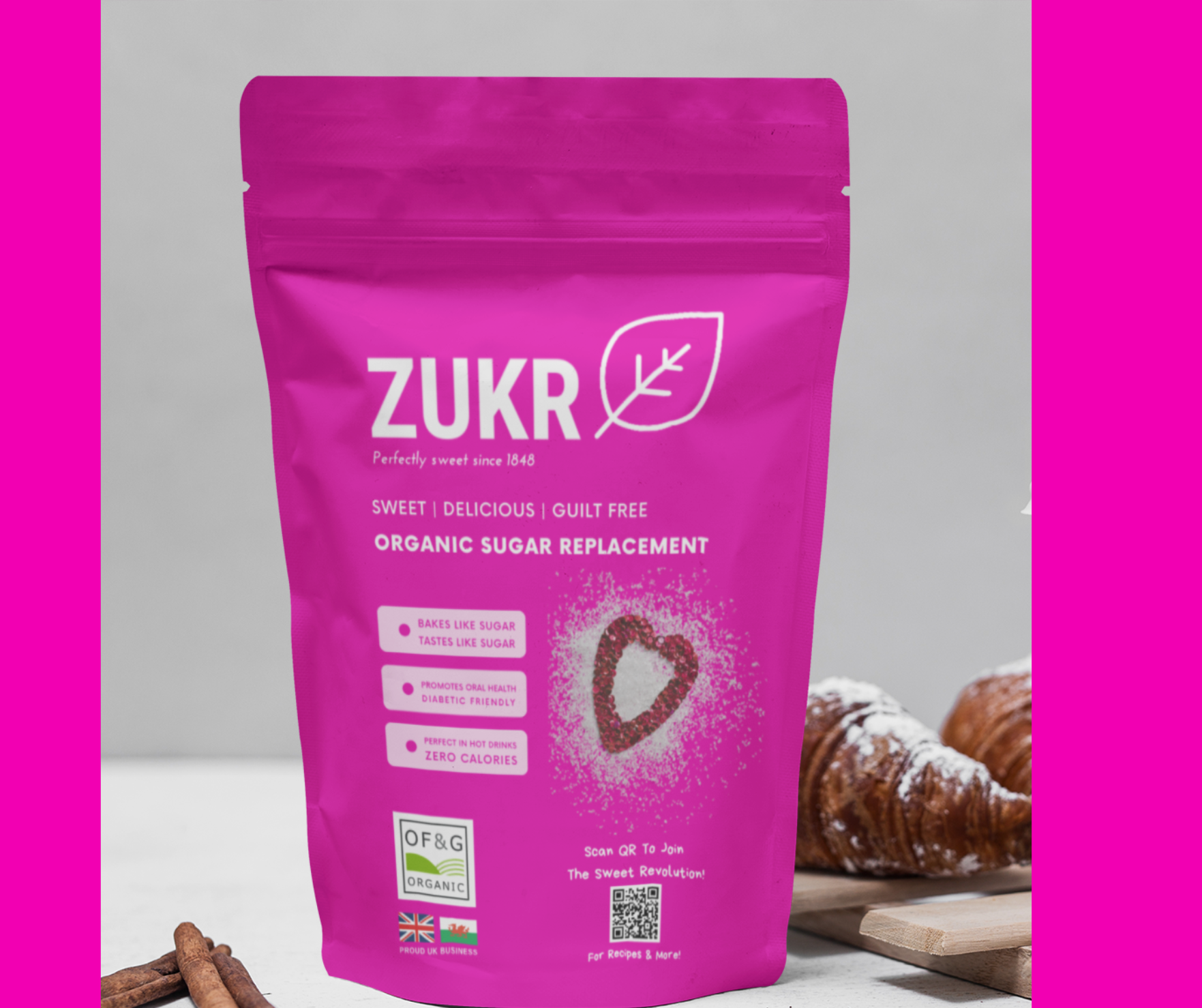 ZUKR Natural Organic Sugar Replacement: A guilt-free sweetener for a healthier lifestyle. All the Sweetness None Of the Aftertaste Or Guilt. Naturally Blissful Sweetness