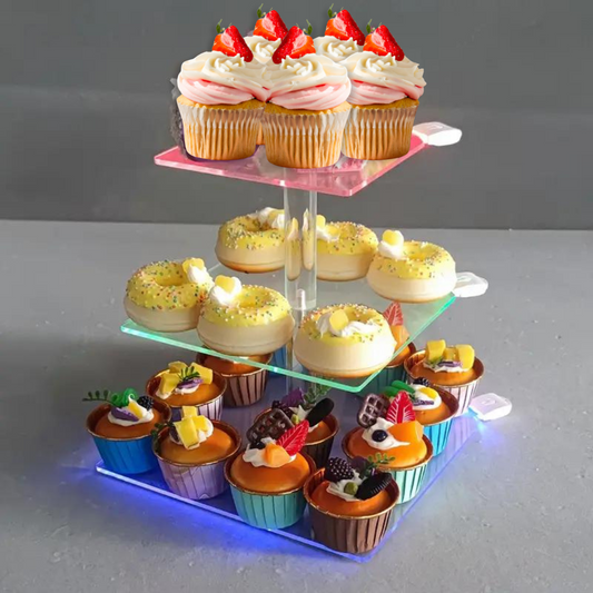 Gorgeous LED Light-Up Cupcake Stand – Perfect for Fun Tea Parties, Birthdays & Events