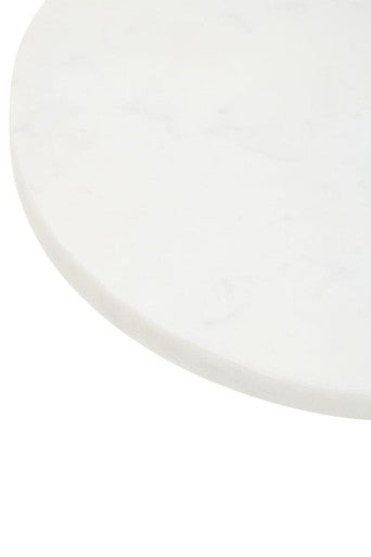 White Marble & Acacia Cake Stand