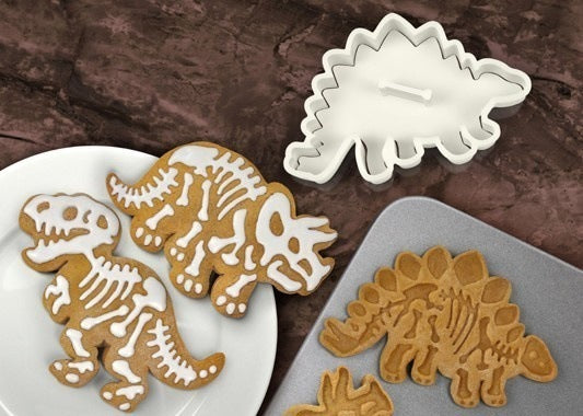 Dinosaur Biscuit Cutters & Stampers, Set of 3