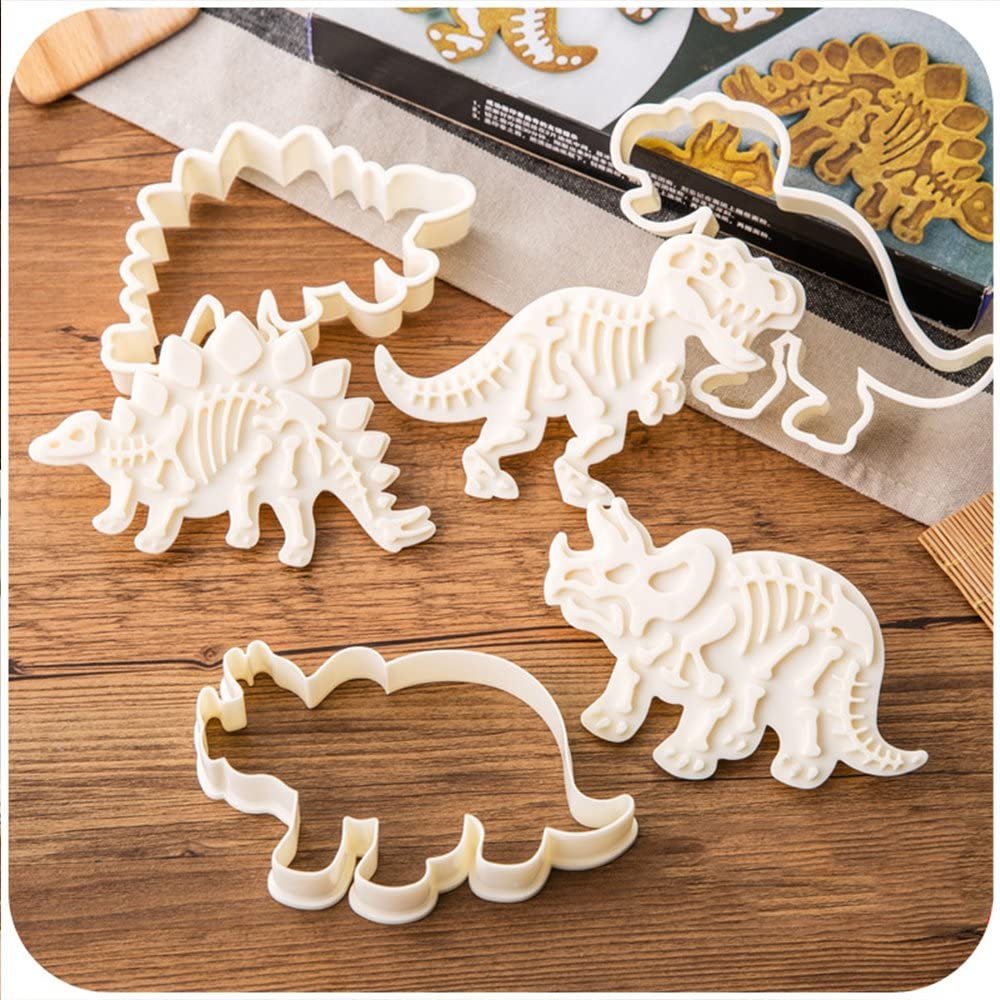 Dinosaur Biscuit Cutters & Stampers, Set of 3