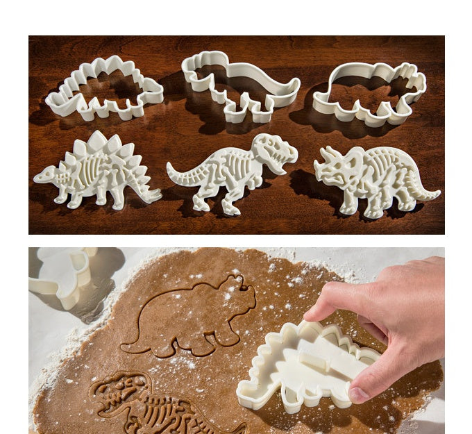 Dinosaur Biscuit Cutters & Stampers, Set of 3