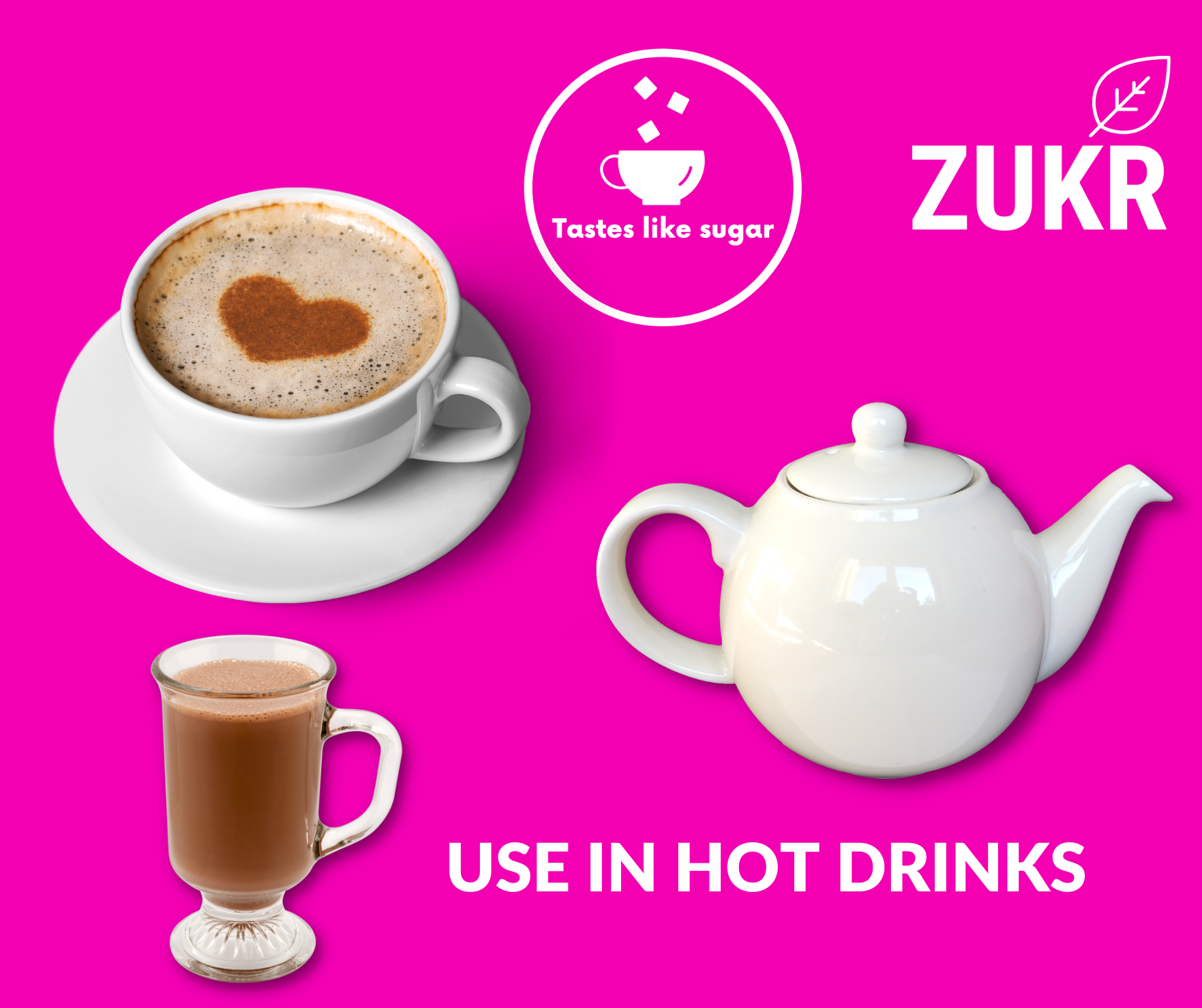 ZUKR Natural Organic Sugar Replacement effortlessly blends into hot beverages, providing a guilt-free sweetness without compromising on taste..Enjoy the sweetness of sugar without the guilt Enjoy the sweetness of sugar without the guilt with ZUKR Natural Organic Sugar Replacement. Natural Organic Sugar Replacement.