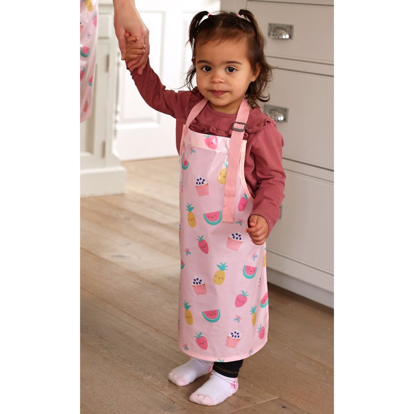 Children’s Wipe-Clean Baking Apron | Pink Yummy Treats