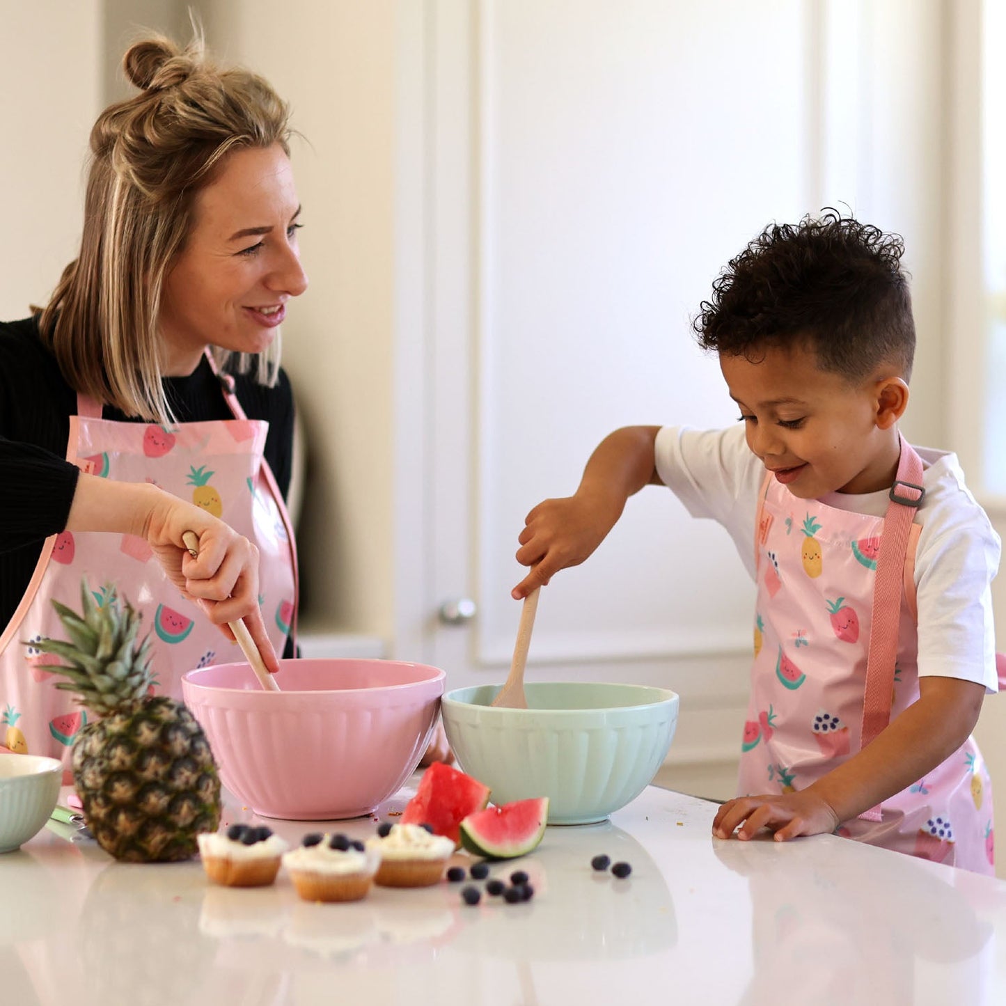 Children’s Wipe-Clean Baking Apron | Pink Yummy Treats