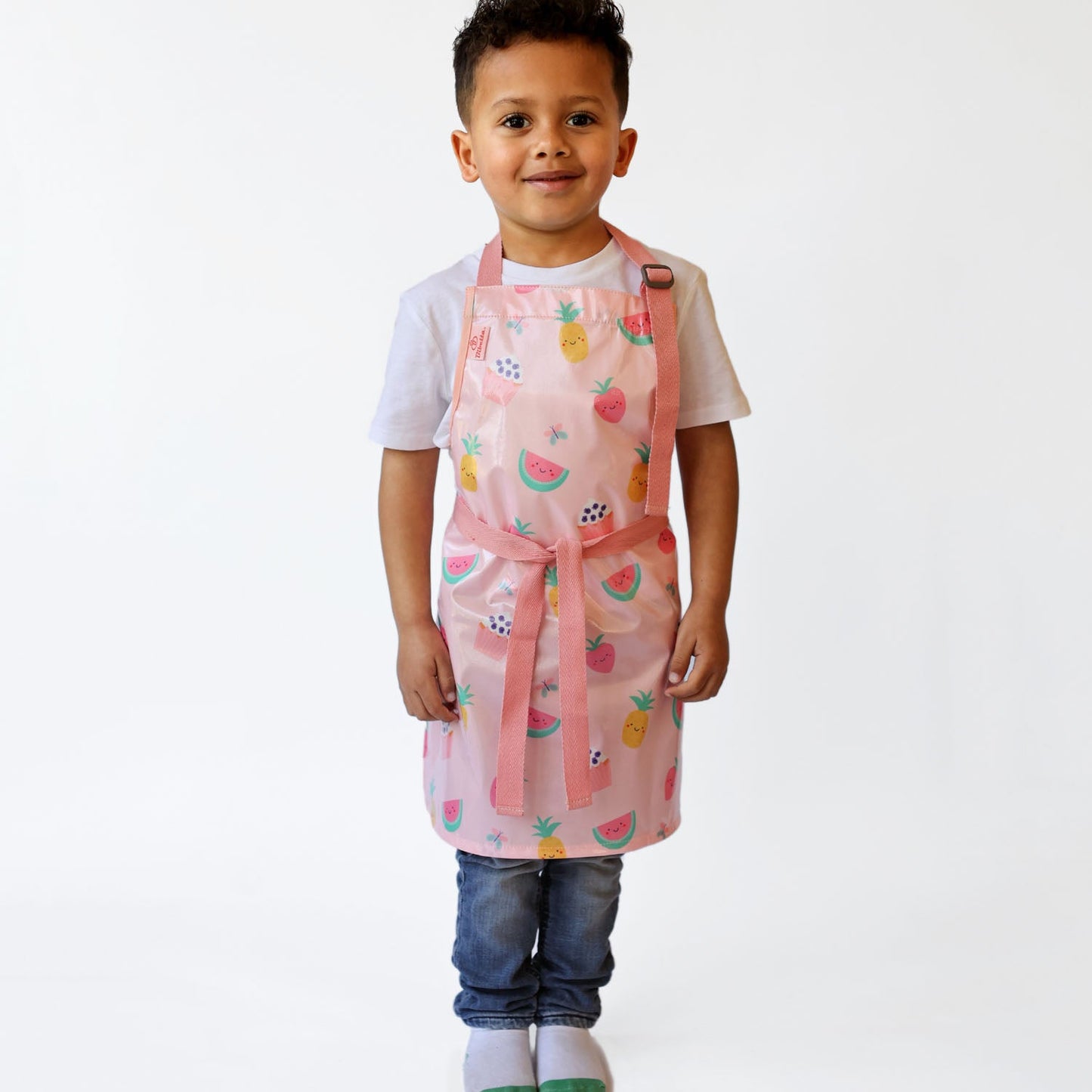 Children’s Wipe-Clean Baking Apron | Pink Yummy Treats
