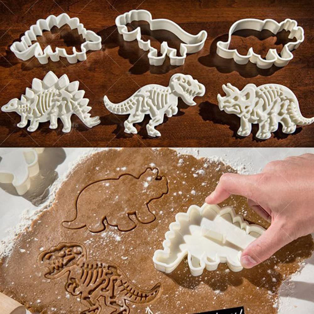 Dinosaur Biscuit Cutters & Stampers, Set of 3