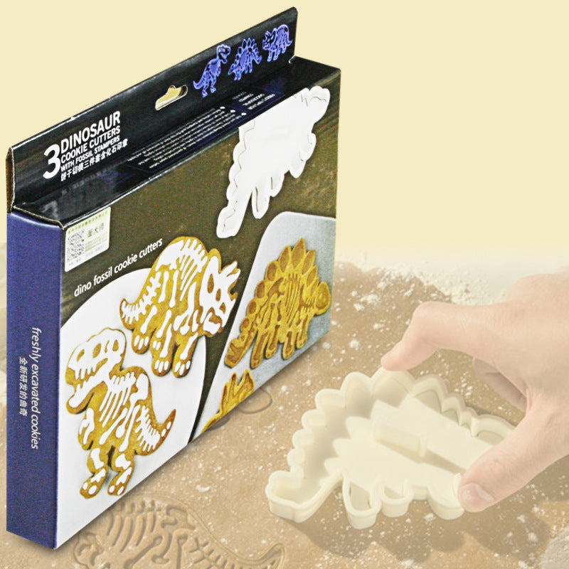 Dinosaur Biscuit Cutters & Stampers, Set of 3