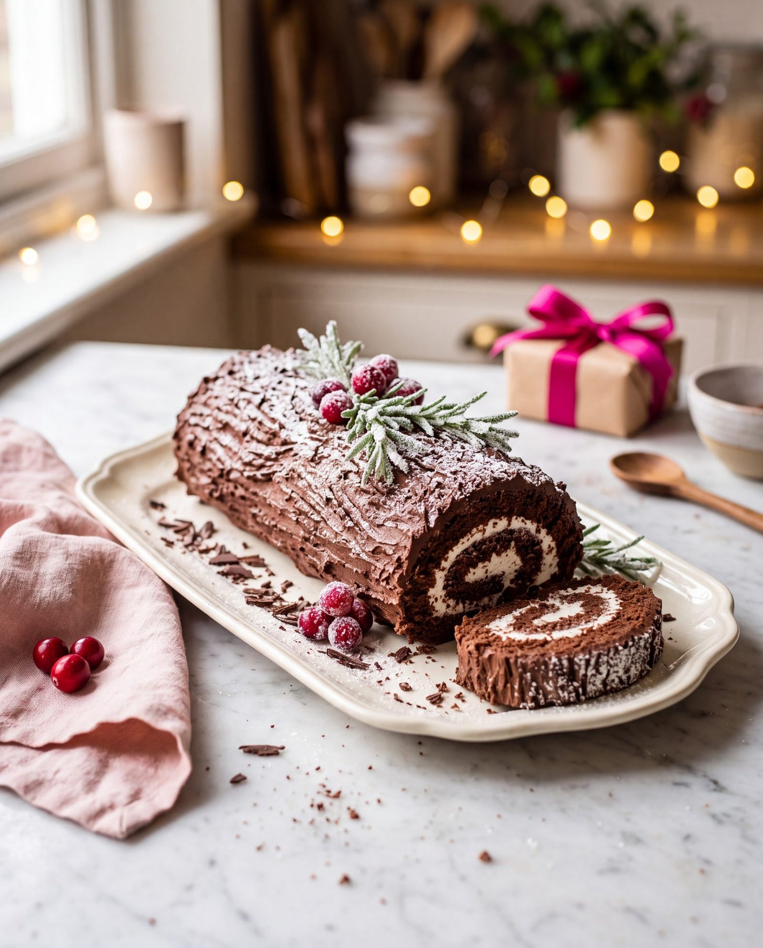 Sugar-free Christmas yule log